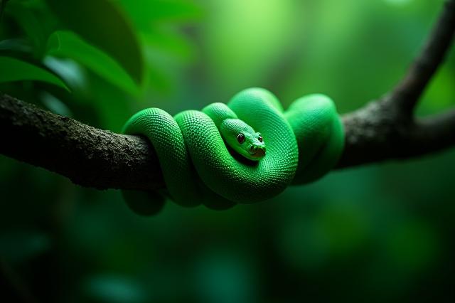 ब्रांच पर एमराल्ड ट्री बोआ